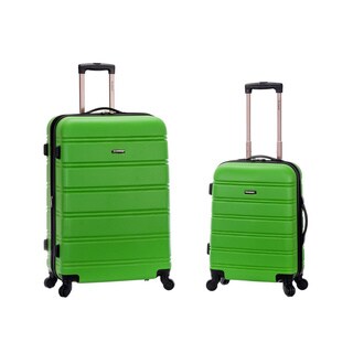 Rockland Green Lightweight 2-piece Expandable Hardside Spinner Upright Luggage Set