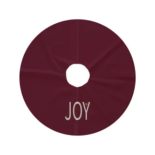 Round Joy Filled Season Decorative Holiday Print Word Tree Skirt