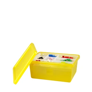 LEGO Yellow Medium Storage Box with Lid