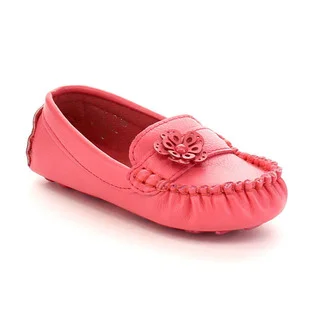 Via Pinky Girl's Emmy-03B Slip-On Moccasin Flower Flat Loafers