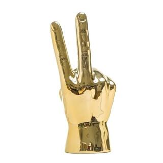 Peace Sign Table Decor Gold