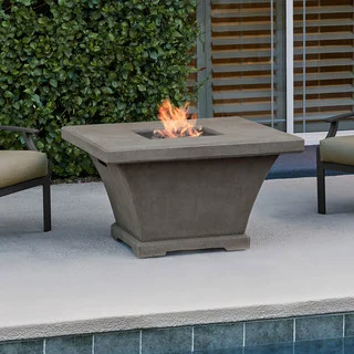 Real Flame Monaco Glacier Grey 41.5 in. L x 41.5 in. W x 24.8 in. H Chat Height Fire Table
