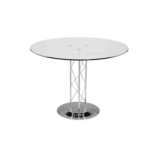 Trave Chrome 36-inch Dining Table