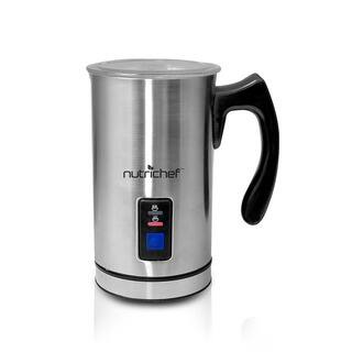 NutriChef PKMFR10 Stainless Steel Electric Milk Frother and Warmer