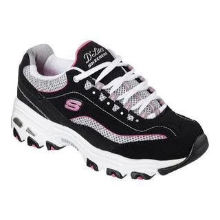 Women's Skechers D'lites Life Saver Sneaker Black/White/Pink (More options available)