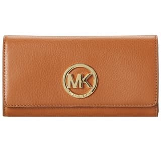Michael Kors Fulton Luggage Brown Carryall Wallet