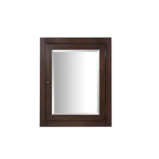 Richmond 24-inch x 30-inch Surface-Mount Corner Medicine Cabinet in Mahogany