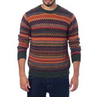 Handmade Men's Alpaca 'Andean Homeland' Sweater (Peru)