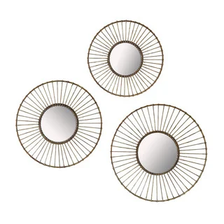 Wirework Wall Mirrors (Set of 3)
