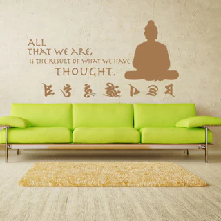 Buddha Quote Vinyl Sticker Wall Decor
