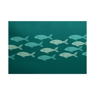 Fish Line Animal Print Rug (4' x 6')