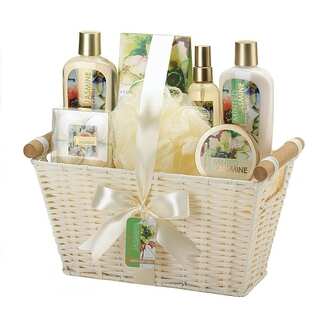 Spa Bath and Body Minted Jasmine Scent Gift Basket
