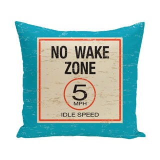 No Wake Word Print 18-inch Outdoor Pillow