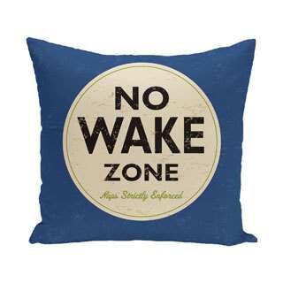 Nap Zone 18-inch Word Print Outdoor Pillow