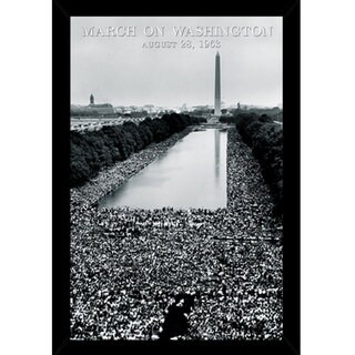 March On Washington with Contemporary Poster Frame (24 x 36)