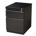 20-inch Black Moblie Pedestal with Extended, Box/ File