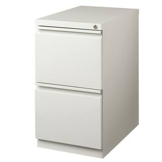 23-inch Light Grey Moblie Pedestal File/ File with Extended Front and Full Width Pulls