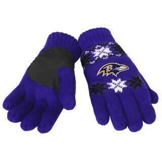 Forever Collectibles Baltimore Ravens Lodge Gloves with Padded Palms