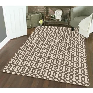 Admire Home Living Bronte Link Ivory Area Rug (5'3 x 7'3)