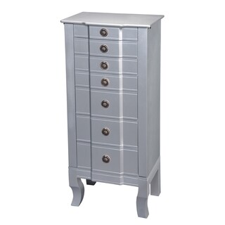 Alley Silver 6-drawer Jewelry Armoire Cabinet Organizer