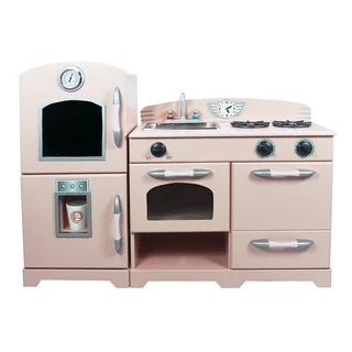 Teamson Kids White/ Pink 2-piece Play Kitchen