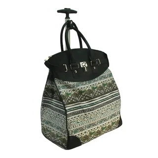 Rollies Aztec Rolling 14-inch Laptop Travel Tote Bag