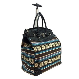 Rollies Aztec Graphic Print Rolling 14-inch Laptop Travel Tote