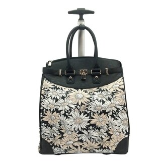 Rollies Daisy Floral Rolling 14-inch Laptop Travel Tote