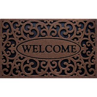 Outdoor Welcome Iron Brown Doormat (18 x 30)