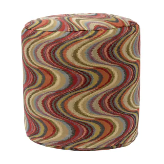 Frequency Tomato Tapestry Pouf Ottoman
