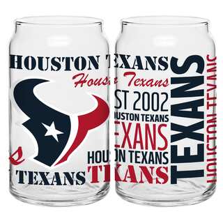 Houston Texans 16-Ounce Glass Spirit Glass Set
