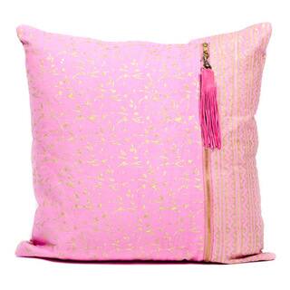 Metallic Pink Block Print Pillows (India)