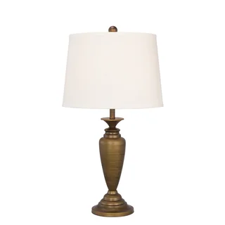 26.5 inch Metal Table Lamp With Antique Brass Finish