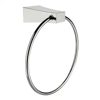 Brass Constructed Towel Ring In Chrome Finish