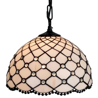 Amora Lighting AM119HL12 Jewel Tiffany Style Hanging Lamp