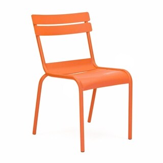 Chatou Orange Stackable Metal Side Chair (Set of 4)