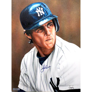 Bucky Dent Autographed Sports Memorabilia Painting by Gary Longordo