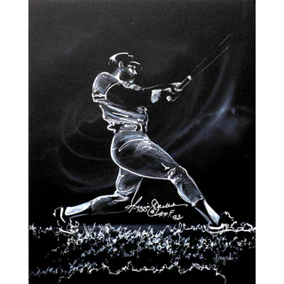 Autographed Reggie Jackson Sports Painting by Gary Longordo