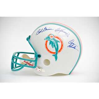 Marino, Shula, Griese Autographed Dolphins Helmet