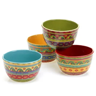 Certified International - Tunisian Sunset Ice Cream Bowls, 5.25" x 3" (Set of 4)