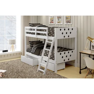 Donco Kids Circles Twin Bunk Beds with Under Bed Storage