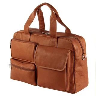 Piel Leather Multi-Pocket 16-inch Carry-On Duffel Bag