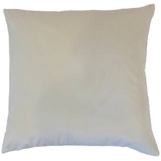 Nizar Solid Vanilla 18-inch Feather and Down Filled Throw Pillow