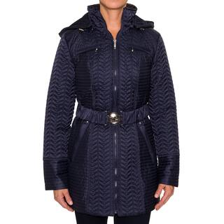 Laundry By Shelli Segal Quilted Jacket with Waist Belt