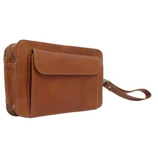 Piel Leather 8-inch Organizer Wristlet Bag