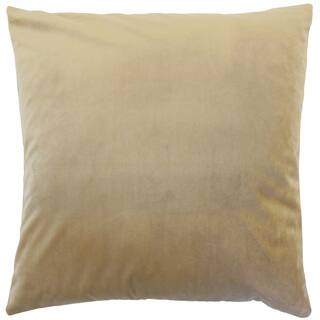 Nizar Solid Latte 18-inch Feather and Down Filled Throw Pillow