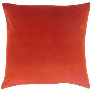 Nizar Solid Salsa 18-inch Feather and Down Filled Throw Pillow