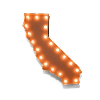 Indoor/ Outdoor Commercial Grade Rusted Steel California State Profession/Commercial MarqueeLight