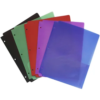 Thicker Poly Two-pocket folder with Holes