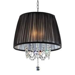 Journee Home 'Midnight' 17 in. Pleated Drum Shade Ceiling Lamp